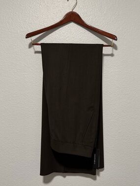 Lafayette 148 New York Wide Leg Wool Blend Pants in Coffee Brow